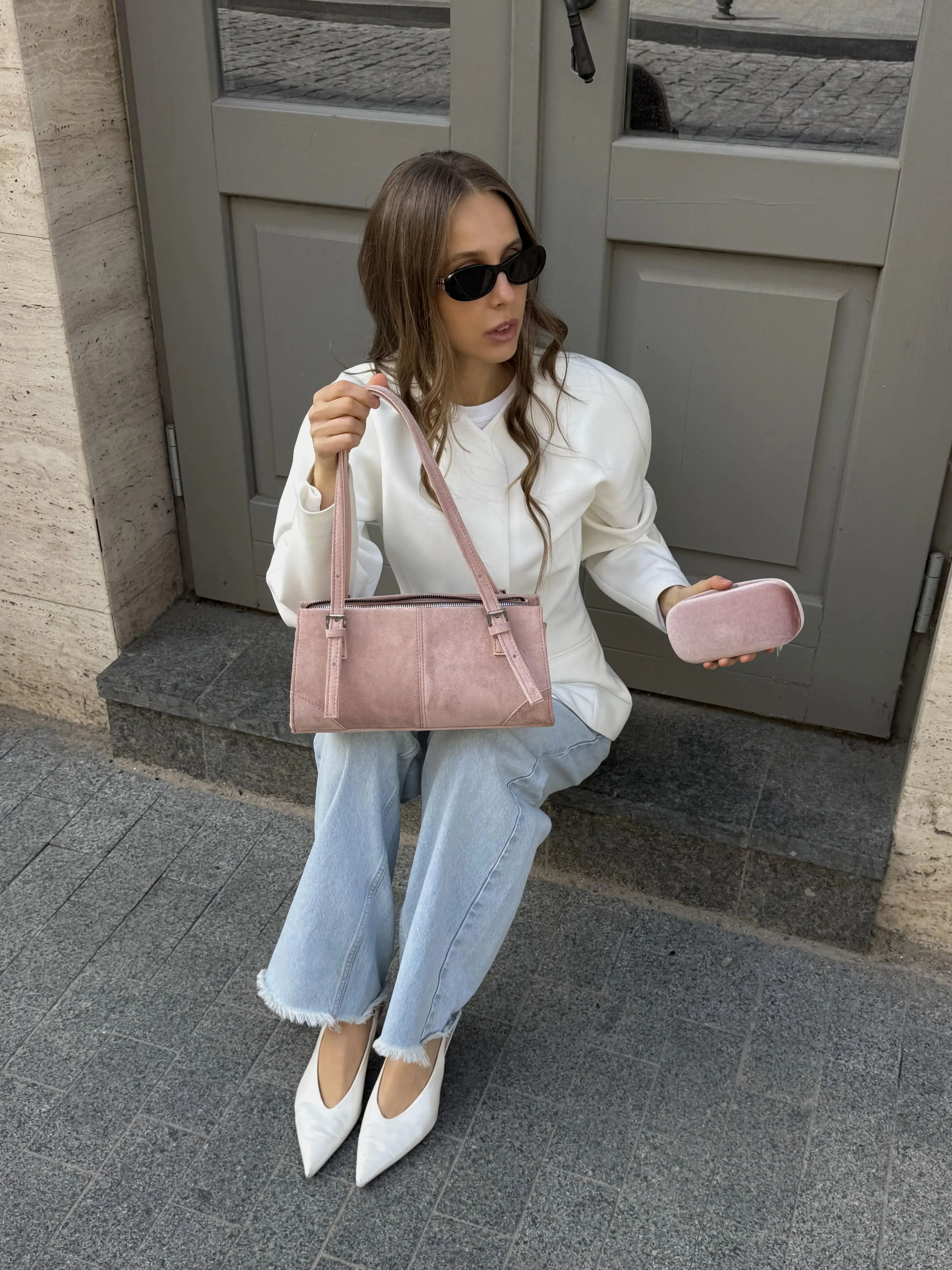 MIRA BAG SUEDE PINK